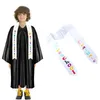 Halsdukar Emfodra bokstäver Design Fabric Graduation Stole Happy Party Accessory Sash för småbarn