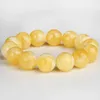 Bracelets Bracelet en cire d'abeille russe, ambre minéral brut, miel blanc, fleur de démon, pour amoureux masculins et féminins, bracelets de couple, perles