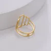 Anel geométrico retangular 14k cor ouro amarelo minimalista casal anéis 2024 festa joias presente para mulheres homens novo em