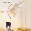 Desk Lamps Flex Nordic Pink Desk Lamp For Children Bedroom Decoration Home Table Light Computer Office LED Book Reading Bedside Read YQ240123