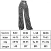 Active Pants Glitter Women Lightweight High midje Casual Byxor mjuk flare Elastic Long Lounge Pant Loose Bell