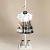 Infantile Plaid Marque Bébé Vêtements GirlLong Manches Courtes Bodys Bébé Barboteuses Robe Grow Sleepsuits Né Barboteuse 0-24 Mois 240119