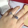 DIAMANTS LEGERS RING FÖR KVINNA DESIGNER FÖR MAN DIAMOND 925 Silverguldpläterad 18K T0P Kvalitet Officiella reproduktioner Fashion Europeiska storlek Premiumgåvor 005