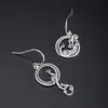 Örhängningar 925 Sterling Silver Vintage Phoenix Drop Earrings For Women Chinese Style Lady Fine Jewelry Holiday Gift Flyleaf