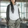 女性用Tシャツマデンヴィンテージ長袖Tシャツカジュアル特大の野球シャツ2024スプリングルーズトップトップ韓国のファッションストリート