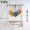 Decorative Plates Boho Cotton Rope Woven Plant Hanger Macrame Shelf Wall-Mounted Wall Hanging Shelves Handmade Tassel Tapestry