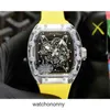 Роскошные мужские механические часы Riccha Miill Rm35-02, швейцарский автоматический механизм, сапфировое зеркало, резиновый ремешок, дизайнерский бренд Sport K7f9RI