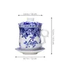Vinglas 1 Set Ceramic Tea Cup Tablett Porslin med Infuser Drinking Vintage