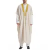 Vêtements ethniques Arabe Hommes Musulman Couleur Solide Couleur Robes d'ouverture arabe Robe de culte arabe Pull Homme Cardigan