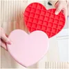 Mats Pads Table Heat Resistant Sile Mat Thicker Drink Cup Coasters Heart-Shaped Non-Slip Pot Holder Placemat Kitchen Accessories Drop Dhlw4