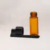 51mm36mm 유리 병 Snuff Snuff Dispenser 휴대용 총알 Snorter Plastic Vial Pill Case Case Box 숟가락 다중 Co9132210