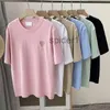 21色のメンズTシャツ刺繍レッドハートソリッドソリッドシャツ男性デザイナートップ半袖色ビッグラウンドネックレディースD6GI GSRG