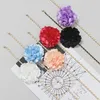 Belts Multi-color Big Satin Fabric Flower Waist Chain For Women 2024 Creative Design Gold Long Adjustable Dress PU