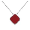 4 collier de trèfle pour femmes mode colliers de créateurs de fleurs simples diamant agate plaqué argent collier en or accessoires de bijoux de luxe zb114