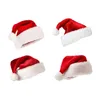 Berets 6pcs Santa Claus Hats Christmas Plush Hat Red na rok świąteczne dzieci