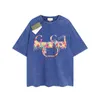 Designer masculino Gu-shirt Camiseta vintage Camisa Retro lavada Marca de luxo T camisetas femininas Manga curta Camista do verão Tees de algodão Hip Hop Tops Roupos