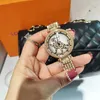 Outras mulheres de alta qualidade leopardo quartzo moda luxo designer marca ouro mulheres strass pulseira à prova d'água yq240122