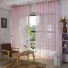 Curtain Print Scarf Flower Window Divider Voile Door Room Home Decor Curtains For Inside Windows Shower At