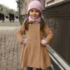 Winter jackets children's jackets children's jackets winter windproof jackets children's solid color warm wool jackets 240123