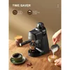 Caférations de cafetière Espresso Machine 3,5bar Espresso and Cappuccino Machine avec fonction de chauffage rapide 1 à 4 tasse de cafetière (noir) YQ240122