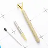 wholesale Metal Diamond Ballpoint Pens Student Glitter Sequin Ballpoints Pen School Gifts Stationery Office Writing Signature Supplies TH1291