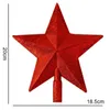 Christmas Decorations Amazon Plastic Gold Powder Five-pointed Star Tree Decoration Pendant Top