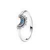 Clusterringen Dames Prachtige Sieraden 925 Sterling Zilver Luxe Kroon Zon Maan Waterdruppel Ring Mode Charme Cadeau