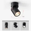 Luzes de teto Branco Preto Dimmable Rotating LED Downlights Superfície Montado Ajuste COB AC85-265V 7W 10W 15W 20W Lâmpada Spot Light