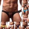 Mutande da uomo slip a vita bassa sospensorio custodia intimo bikini perizoma bikini perizoma maglia lingerie di seta ghiacciata leggero e traspirante