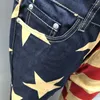 Mäns jeans 2024 Personligt tryckt parti Casual byxor Skinny Slim High Street Men Streetwear Hip Hop Punk