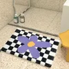 Dywany kwiatowydowe wycieraczki miękkie pluszowe mata mata mikrofibry Super chłonna łazienka dywan tapis salle de bain dekoracje domowe