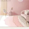Carpet Modern Nordic Large Carpet Living Room 3D Print Gold Pink Colorful Abstract for Kitchen Bedroom Area Rug Home Decor Mat Tapis Q240123