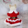 Köpek Giyim Makinesi Yıkanabilir Pet Dress Hassas Kablo Sevimli Noel Baba Kostüm Noel İçin Kolay Giyim
