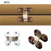 New Other Home Appliances 6Pcs Concealed Hinges Folding Door Barrel Cross Hinge Dining Table Invisible Hinge Hardware Wardrobe Furniture Accessories