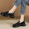 Dress Shoes For Women 2024 Loafers Women's High Heels Fashion Office Pumps Solid Slip-on Metal Decoration Platform Ladies