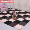 Mattan mqiaoham baby eva skum lekmatta svartvitt sammanlåsande träningsplattor golvmatta och matta för barn pad q240123