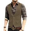 Gilet da uomo blu scuro a spina di pesce nero Gilet da uomo slim fit Gilet maschile Gilet Homme Giacca da lavoro formale senza maniche casual 240119