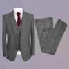 Costumes pour hommes Blazers costume homme trois pièces décontracté gilet d'affaires marié meilleure fête de mariage livraison directe Otzdn