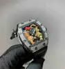 Montres multifonctions Superclone Montre-bracelet Designer Montre mécanique de luxe pour hommes Riccha Miilles Montre mécanique à volant d'inertie Dragon Tiger pour hommes