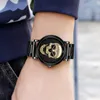 Women's fashion casual skull stainless steel high-grade steel with waterproof quartz watch