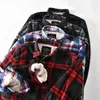 Men's Casual Shirts Shirt Jacket Flannel Vintage Plaid Padded Thickened Warm Workwear Long Sleeve Men Winter