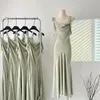 Casual Jurken Sexy Vrouwen Vlek Band Feestjurk Mode Vintage Swingende Hals Ruches Gewaad Retro Backless Avond Mouwloos Vestido