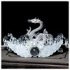 Hårklipp kinesiska Hanfu Crown Dragon Decor Male White Vintage Headpiece For Men Han tyg Matchande Diy Accessory