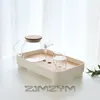 Подносы для чая, бытовой простой квадратный сливной поддон для гостиной, бамбуковый сливной столик для сухого замачивания