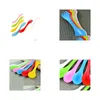 Forks Wholesale 6pcs Spoon Fork Knife Cetlery Cambo Cambo Spork Combo Offectils Gadget Drop Droption Home Garden Kining DHTV1