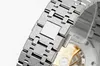 Frosted Gold Neue Luxus-Herrenuhr ap15410, schwarzes Zifferblatt, integriertes 4302 automatisches mechanisches Uhrwerk, Saphirglas, Durchmesser 41 mm