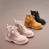 Stiefel Kinder Baumwolle Schuhe Herbst Mode Mädchen und Jungen Leder Knöchel Weiche Sohlen Anti Slip Baby Kinder Casual