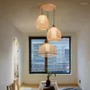 Lampes suspendues Arturesthome Bambou Wabi-Sabi Style Luminaires Japonais Ethnique Chambre Décor Chandler Lumière Plafond Suspendu