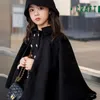 Girls' Double sided Wool Coat 2024 Spring/Summer Season New Children's Hat Coat Western style Wool Clothing 240123