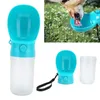 Cubiertas de asiento de coche para perros Botella de agua para mascotas A prueba de fugas Resistente a caídas Alimentador de bebida portátil para caminar Viajes 350 ml